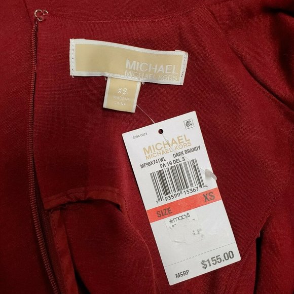 MICHAEL MICHAEL KORS Dark Brandy Ponte Stud Dress - Picture 7 of 8